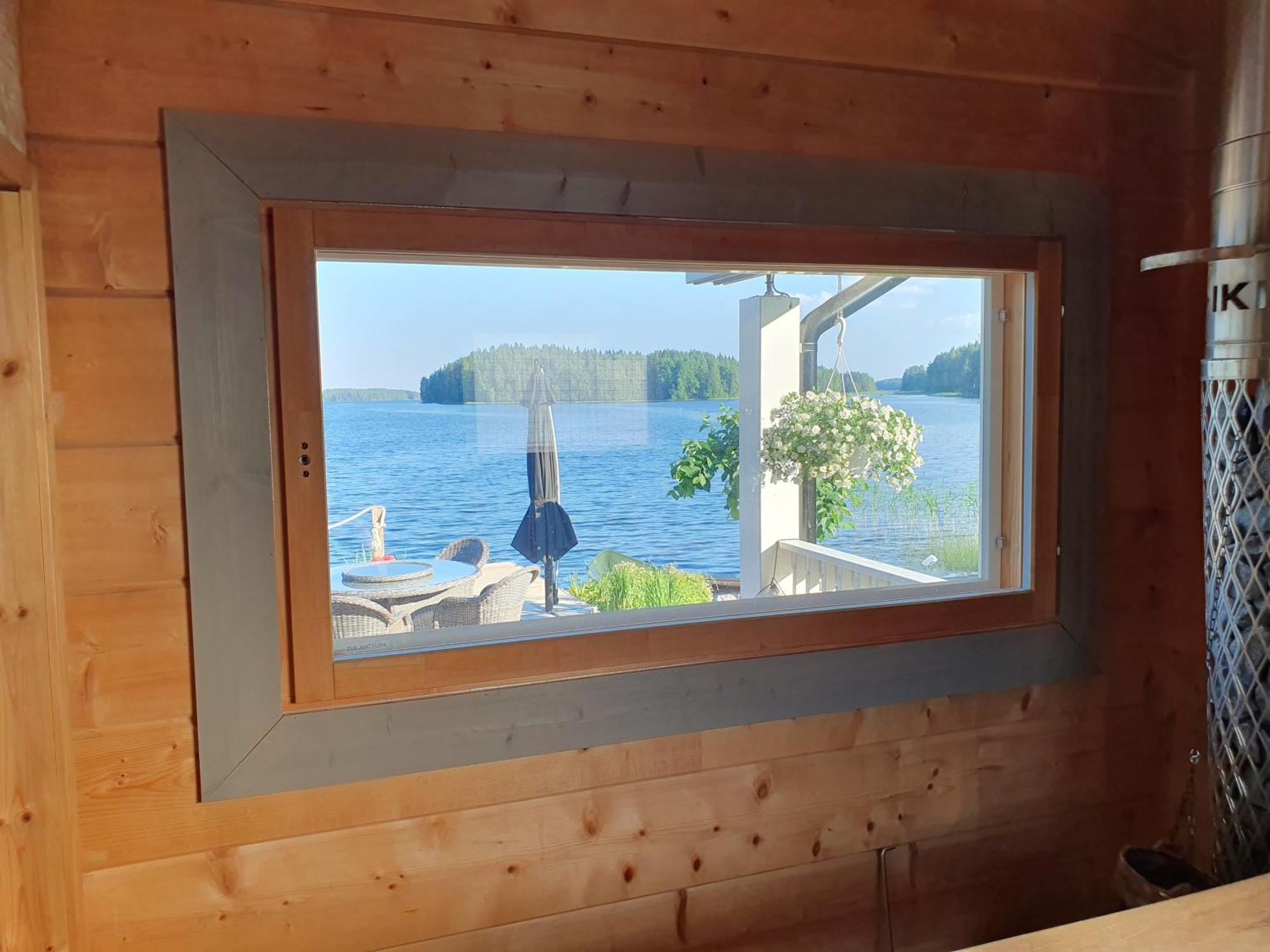 Stunning Log Cabin 45M2 On The Shore Of Kallavesi. 库奥皮奥 外观 照片